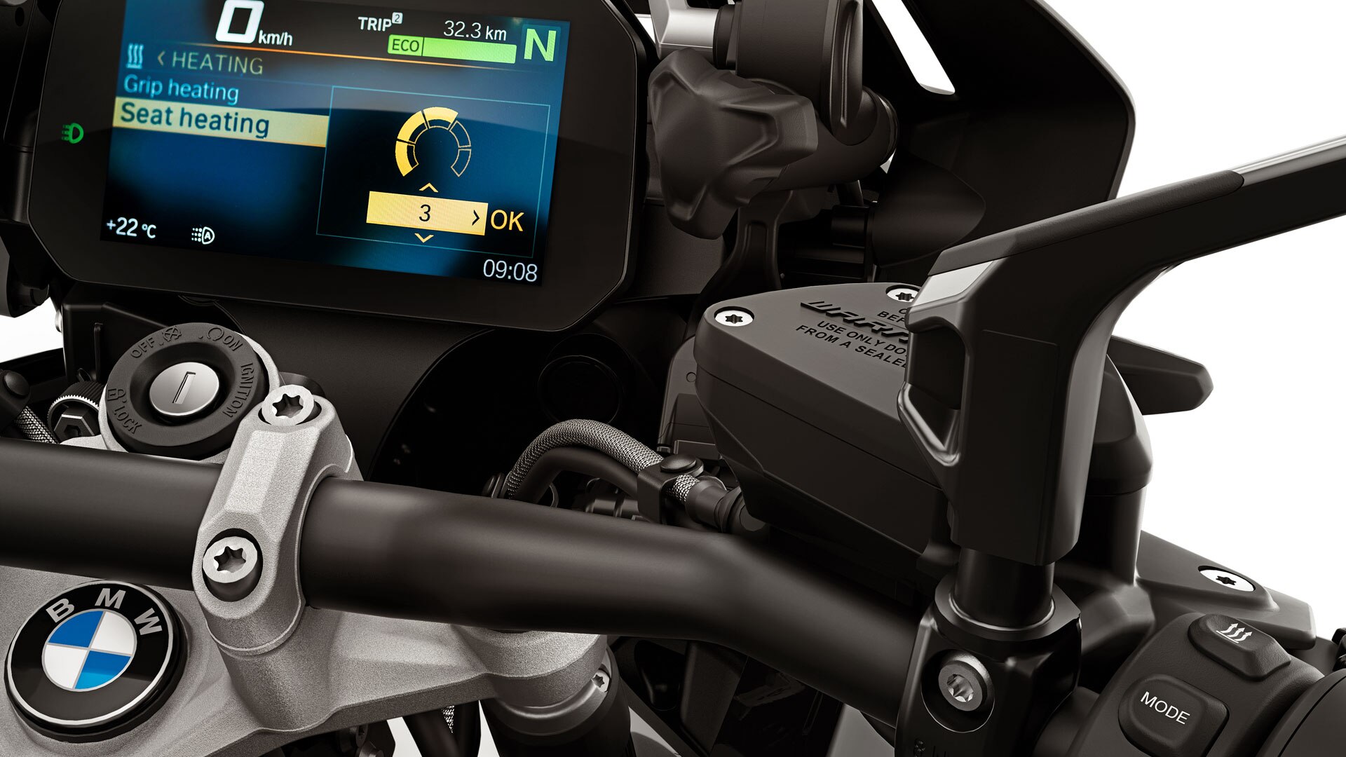Vemos el asiento con calefacción de la G 1250 GS.